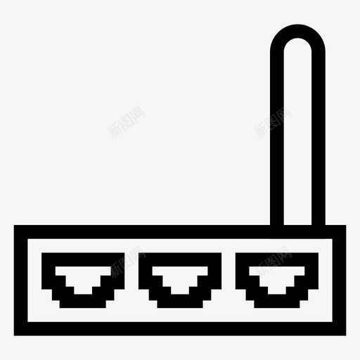 wifiinternetlan图标svg_新图网 https://ixintu.com internet lan wifi 信号 无线 电子线路图标 调制解调器