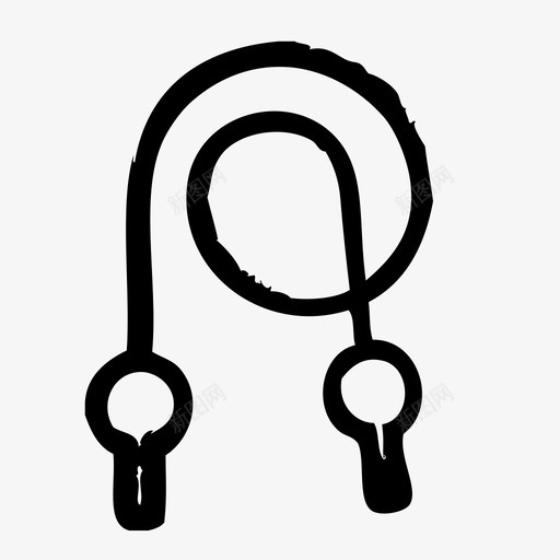 跳绳活动健身图标svg_新图网 https://ixintu.com 健康 健身 健身房 活动 素描2 跳绳 运动