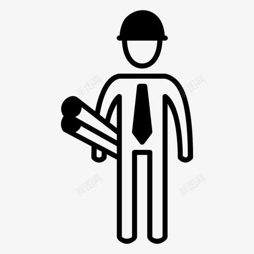 商人建筑商建筑工人图标svg_新图网 https://ixintu.com 商人 建筑商 建筑工人