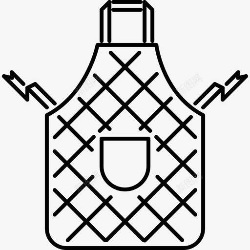围裙厨师烹饪图标svg_新图网 https://ixintu.com 厨师 厨房 厨房轮廓64x64 口袋 围裙 烹饪