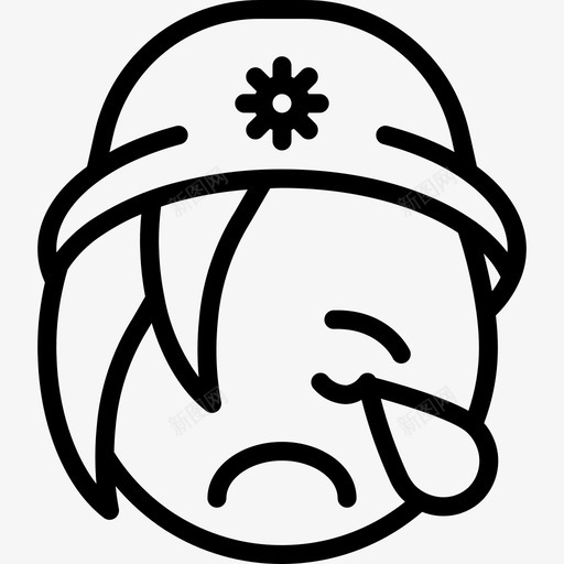 哭泣的小女孩表情脸图标svg_新图网 https://ixintu.com 哭泣的小女孩表情 脸