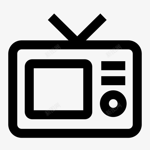 电视监视器旧电视图标svg_新图网 https://ixintu.com 旧电视 电视 监视器