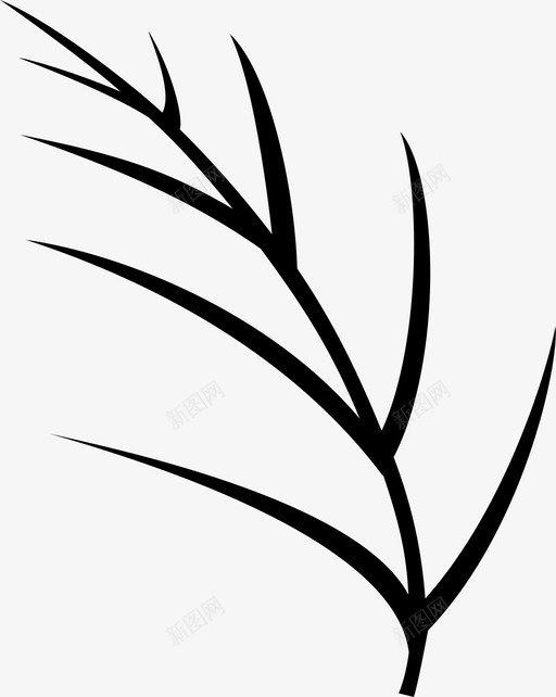 叶子树枝图标svg_新图网 https://ixintu.com 叶子 树枝
