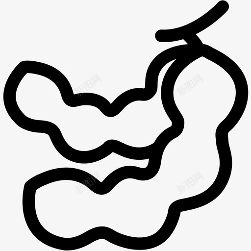 罗望子食物水果图标svg_新图网 https://ixintu.com 水果 热带 维生素 罗望子 食物 食物概要2套
