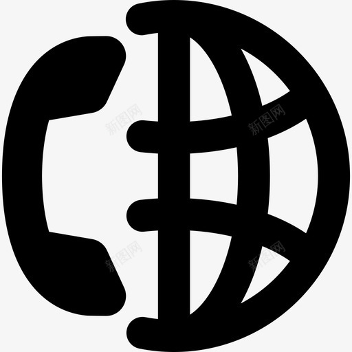 全球电话会议接口办公设备图标svg_新图网 https://ixintu.com 全球电话会议 办公设备 接口