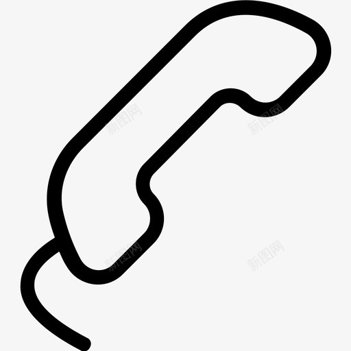 电话客户服务电话接收器图标svg_新图网 https://ixintu.com 客户服务 工业平滑线图标集 电话 电话接收器
