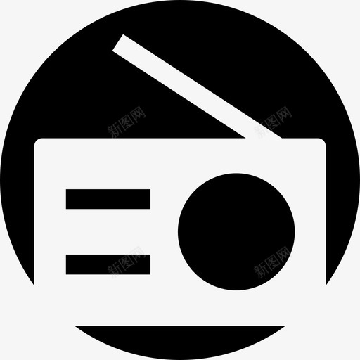 收音机音频音乐图标svg_新图网 https://ixintu.com 播放器 收音机 新闻 网络负空间 音乐 音频