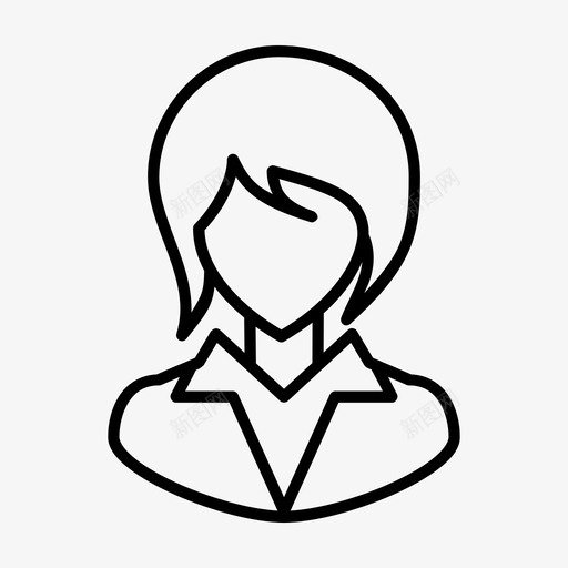 秘书助理女图标svg_新图网 https://ixintu.com 助理 女 秘书