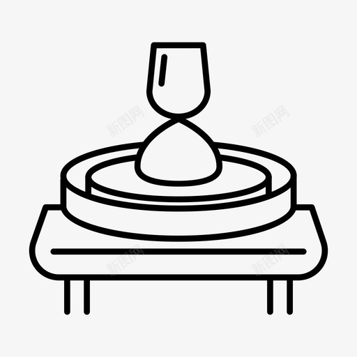 陶轮陶瓷工艺图标svg_新图网 https://ixintu.com 100icons2017 工艺 爱好 陶瓷 陶轮