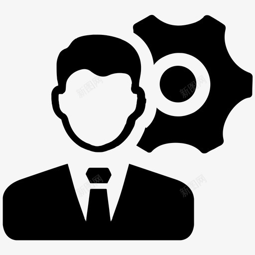 业务专员齿轮经理图标svg_新图网 https://ixintu.com 业务专员 业务集1 技术 经理 齿轮