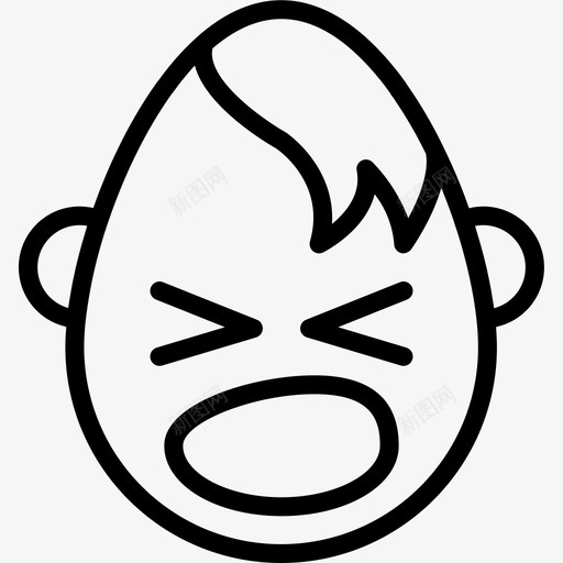 喊哥特表情脸尖叫图标svg_新图网 https://ixintu.com 喊哥特表情 尖叫 脸