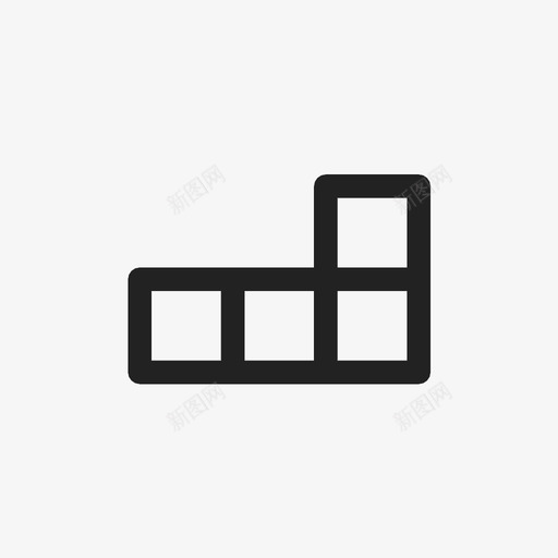l形方块游戏图标svg_新图网 https://ixintu.com l形 俄罗斯方块 方块 游戏 线