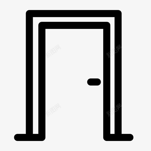 门建筑入口图标svg_新图网 https://ixintu.com 入口 家 建筑 最小建筑 门