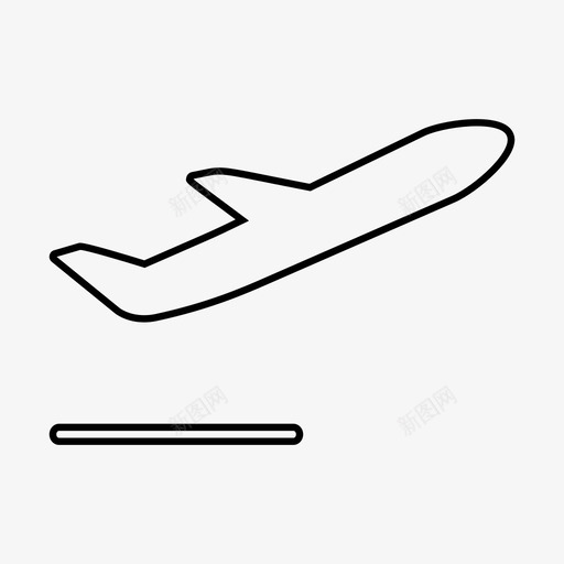 出发飞机机场图标svg_新图网 https://ixintu.com 出发 旅行 机场 航班 起飞 飞机