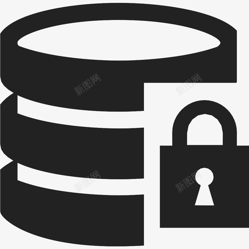 锁定数据库表云图标svg_新图网 https://ixintu.com 云 锁定数据库表
