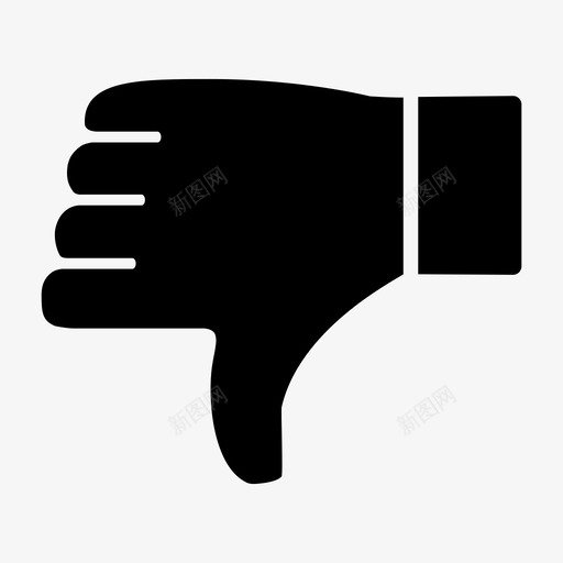 大拇指朝下不赞成不喜欢图标svg_新图网 https://ixintu.com 不喜欢 不赞成 大拇指朝下 手势坚实 未经批准