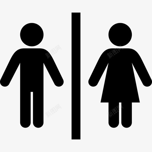 卫生间信号浴室男图标svg_新图网 https://ixintu.com 卫 卫生间信号 女 浴室 男