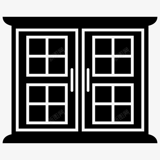 窗户窗框玻璃图标svg_新图网 https://ixintu.com 家居 景观 玻璃 窗户 窗框