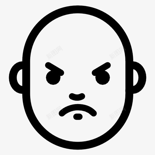 愤怒的宝宝邪恶脸图标svg_新图网 https://ixintu.com 愤怒的宝宝 暴躁 脸 表情和情绪 邪恶