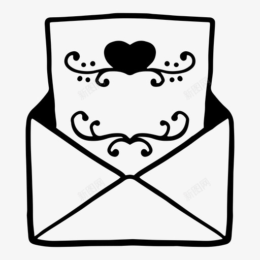 信件卡片请柬图标svg_新图网 https://ixintu.com 信件 卡片 婚礼 留言 请柬