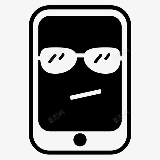 酷智能手机安卓表情图标svg_新图网 https://ixintu.com iphone 太阳镜 安卓 表情 酷智能手机