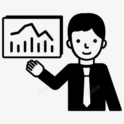 分析师商人金融分析图标svg_新图网 https://ixintu.com 分析师 商人 演讲 职业 金融分析