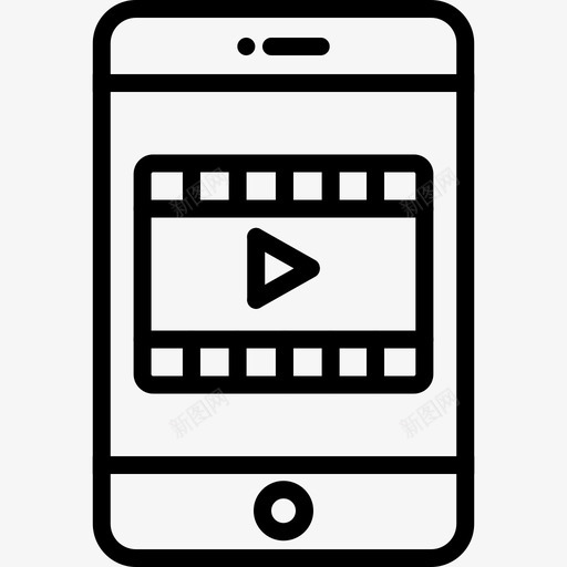 媒体播放器应用程序多媒体视频播放器图标svg_新图网 https://ixintu.com 多媒体 媒体播放器应用程序 移动工具 视频播放器