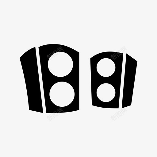 音响系统音乐扬声器图标svg_新图网 https://ixintu.com 扬声器 音乐 音响系统 音调