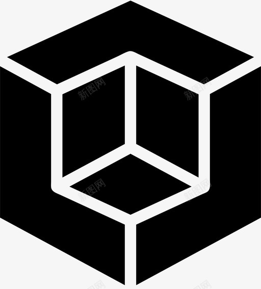 立方体绘图窗体图标svg_新图网 https://ixintu.com smashicons几何体实体 几何体 形状 窗体 立方体 绘图