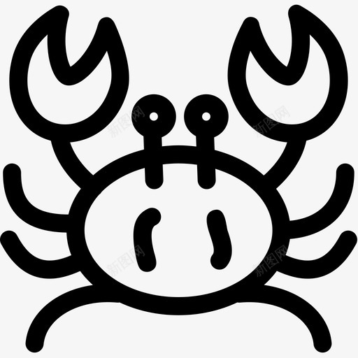 螃蟹动物爪子图标svg_新图网 https://ixintu.com 动物 海洋 海洋食物 爪子 螃蟹 食物大纲2