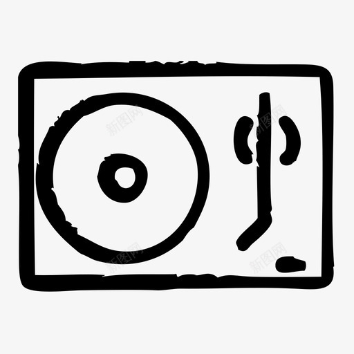 转盘音响舞蹈图标svg_新图网 https://ixintu.com dj 电唱机 素描2 舞蹈 转盘 音乐 音响