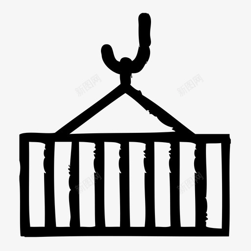 集装箱交货物流图标svg_新图网 https://ixintu.com 交货 物流 草图2 运输 集装箱