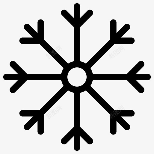 雪花冰野餐和庆祝活动图标svg_新图网 https://ixintu.com 冰 野餐和庆祝活动 雪花