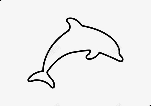 海豚座-描边svg_新图网 https://ixintu.com 海豚座-描边