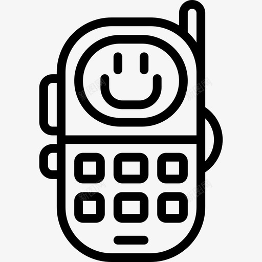 玩具电话儿童玩具大纲图标svg_新图网 https://ixintu.com 儿童 玩具大纲 玩具电话