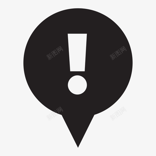 感叹号注意按钮图标svg_新图网 https://ixintu.com 感叹号 按钮 注意 符号 语音气泡 通知