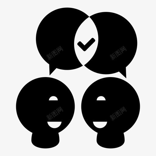 谈话生意演讲泡沫图标svg_新图网 https://ixintu.com 文字 演讲泡沫 生意 谈话