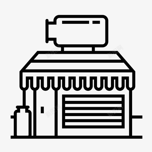 乳品店牛奶商店图标svg_新图网 https://ixintu.com 乳品店 商店 牛奶