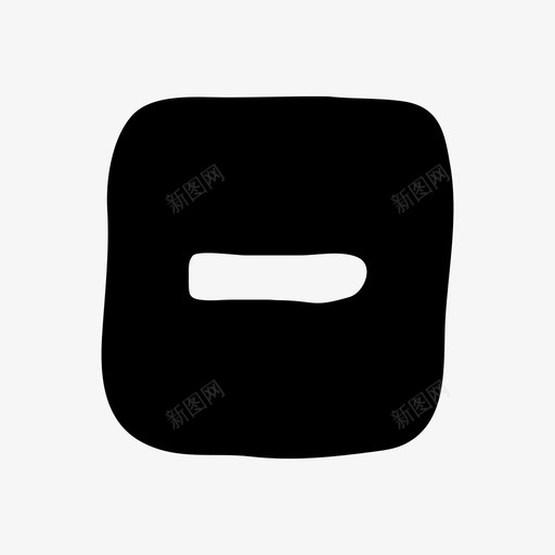 减号框手绘线框图标svg_新图网 https://ixintu.com 减号框 手绘 手绘材质设计图标 线框