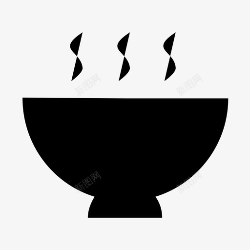 碗盘子食物图标svg_新图网 https://ixintu.com 厨房用具 热的 盘子 碗 食物