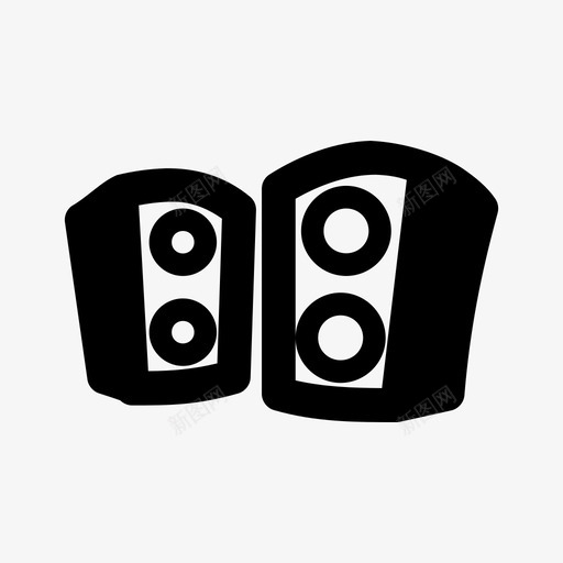 音响系统音乐扬声器图标svg_新图网 https://ixintu.com 扬声器 音乐 音响系统 音调