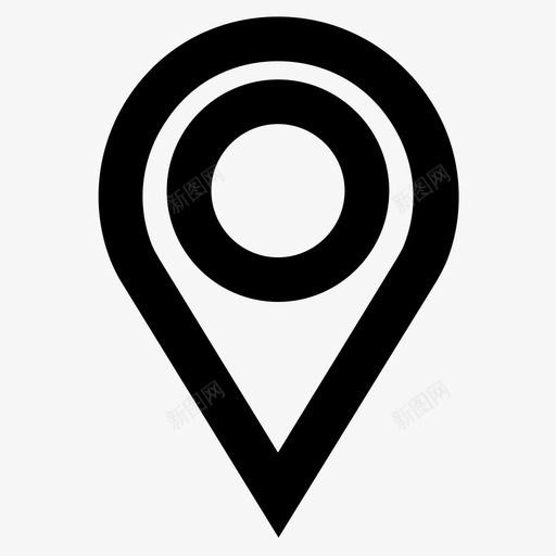 地图图钉位置地点图标svg_新图网 https://ixintu.com 位置 地图图钉 地点