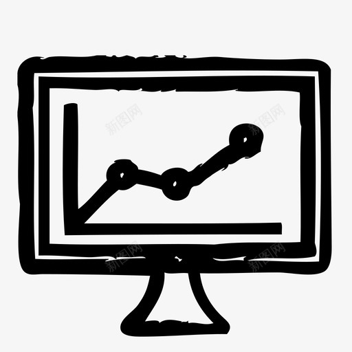 折线图计算机硬件图标svg_新图网 https://ixintu.com 技术 折线图 服务 硬件 草图2 计算机 软件