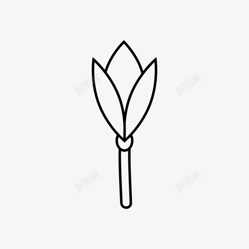 茶尖芽药草图标svg_新图网 https://ixintu.com 中国茶道 叶子 芽 茶尖 药草