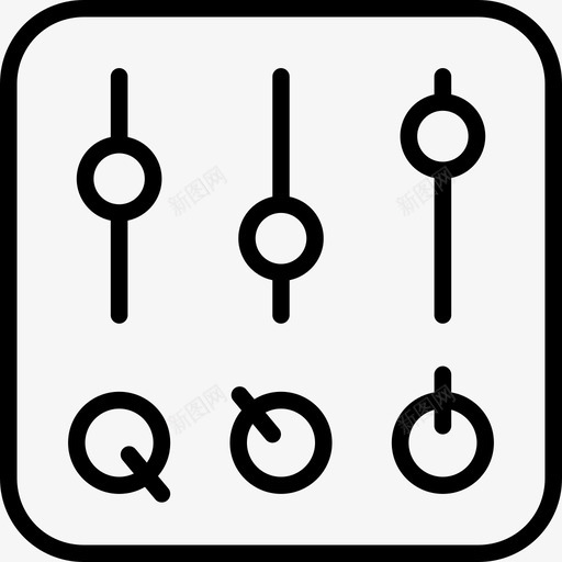 混音音频均衡器图标svg_新图网 https://ixintu.com 均衡器 混音 混音器 音乐 音乐流派和风格 音频