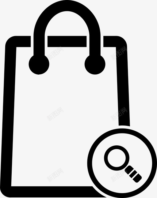 手提包搜索查找在线图标svg_新图网 https://ixintu.com 产品 商店 在线 在线商店 手提包搜索 查找