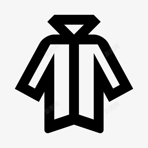斗篷隐身披风图标svg_新图网 https://ixintu.com 披风 斗篷 线 衣服和鞋子 长袍 隐身