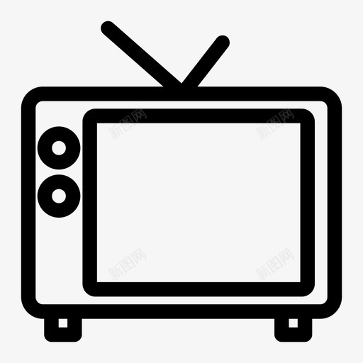 电视电影节目图标svg_新图网 https://ixintu.com 电影 电视 老式电视 节目