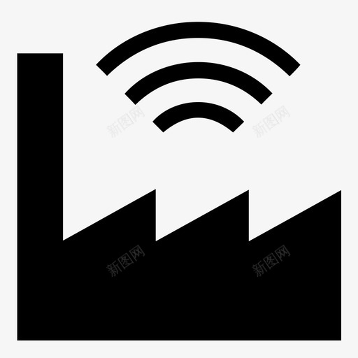 智能工厂互联工业图标svg_新图网 https://ixintu.com 互联 工业 智能工厂 物联网 生产