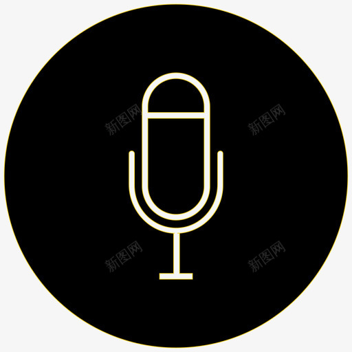 麦克风录音机语音聊天图标svg_新图网 https://ixintu.com 录音机 照相机 电池 语音搜索 语音聊天 麦克风